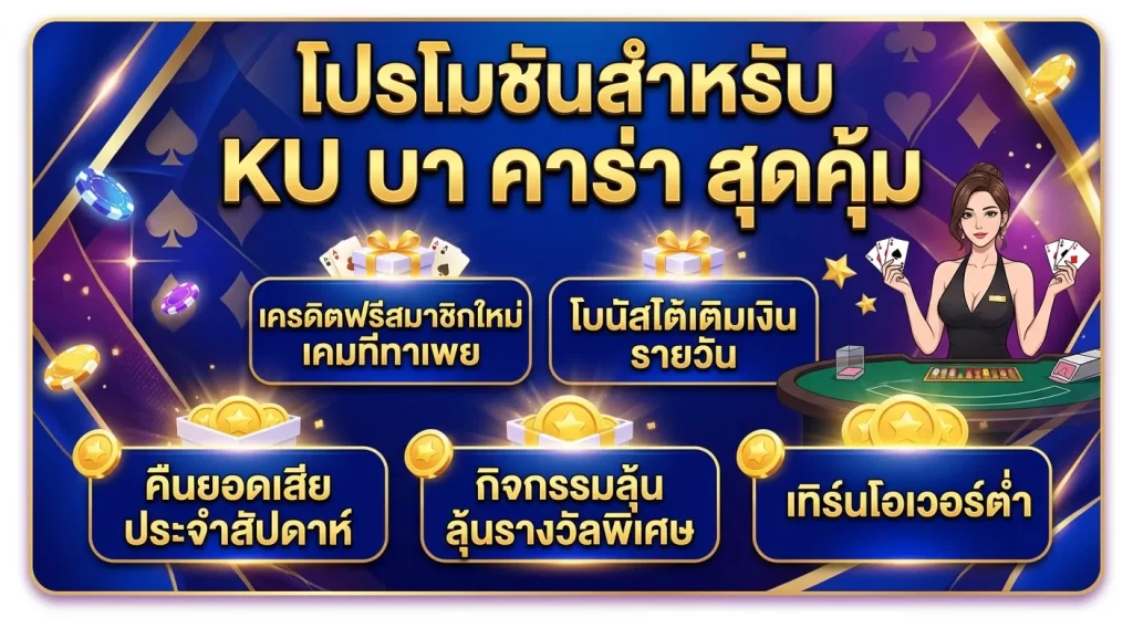 โปรโมชันสำหรับ KU บา คา ร่า สุดคุ้ม